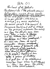 Ukázka Hubbardova rukopisu, materiály OT 3.