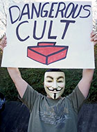 Ilustrace Anonymous - Scientology is dangerous cult - Scientologie je nebezpečná sekta