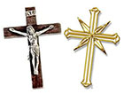 Ilustrace - scientologický a křesťanský kříž